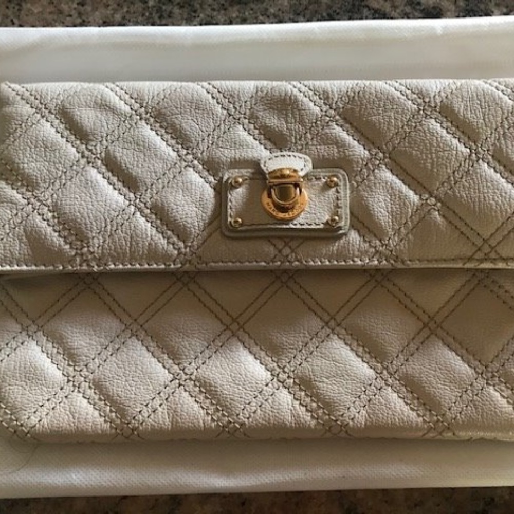 Marc Jacobs Quilted Leather Fold Clutch